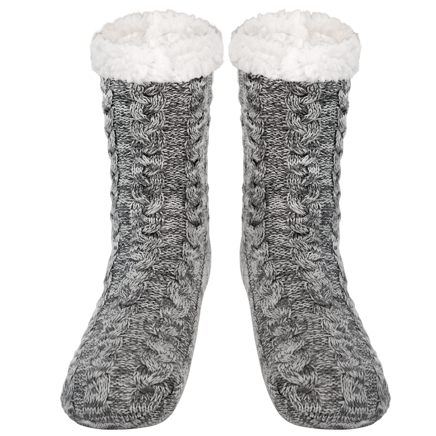 Men Slipper Fuzzy Grip Socks Fluffy Cozy Cabin Warm Winter Soft Thick Comfy Fleece Non Slip Home Socks