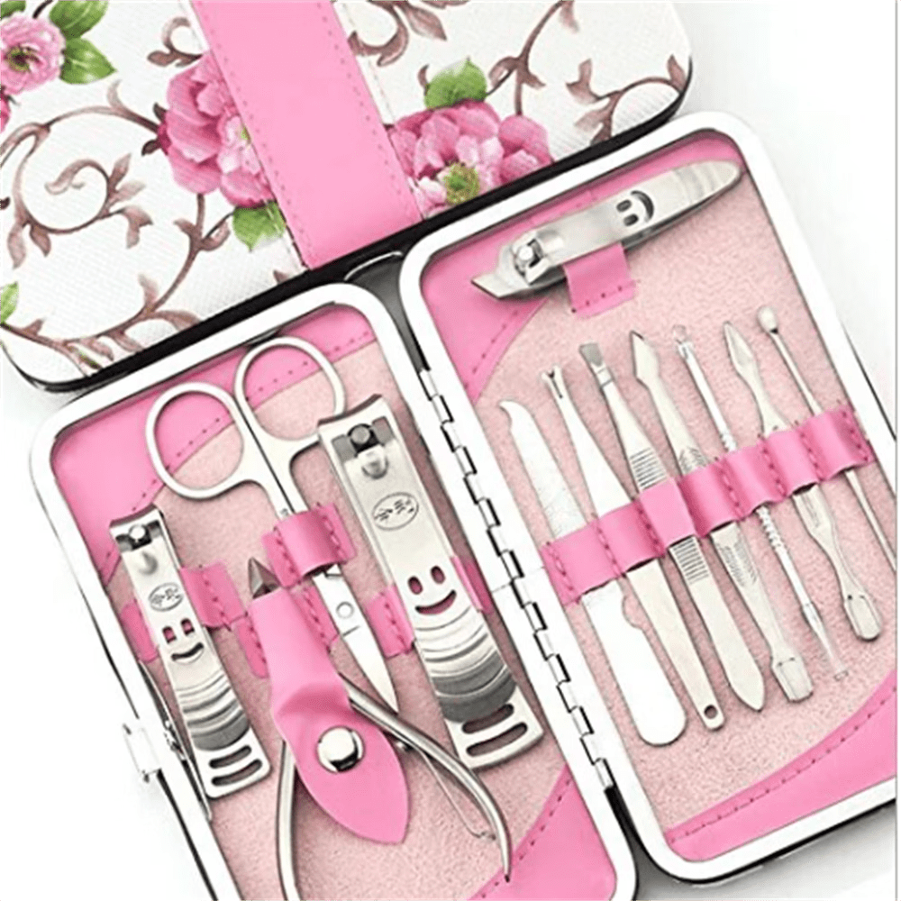 Nail Kit Manicure Kit Nail Clipper Set 12PCS Nail Care Kit Pedicure Set Stainless Steel Manicure Set Professional Travel Nail Kit Nail Clipper Kit Mens Grooming Kit Gift for Women Men