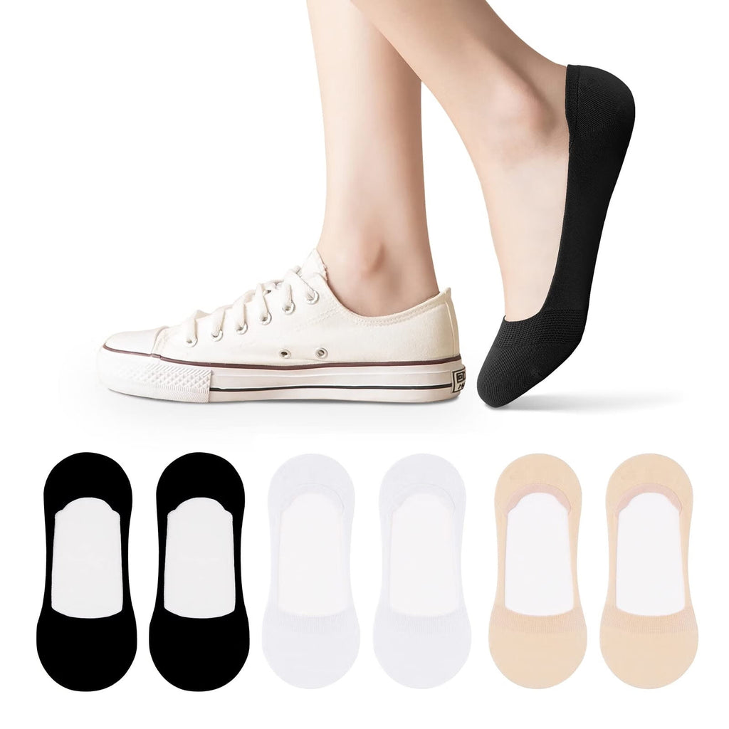 No Show Socks For Women,Women's Invisible Socks Non Slip Socks(US Womens Shoe 5-8)