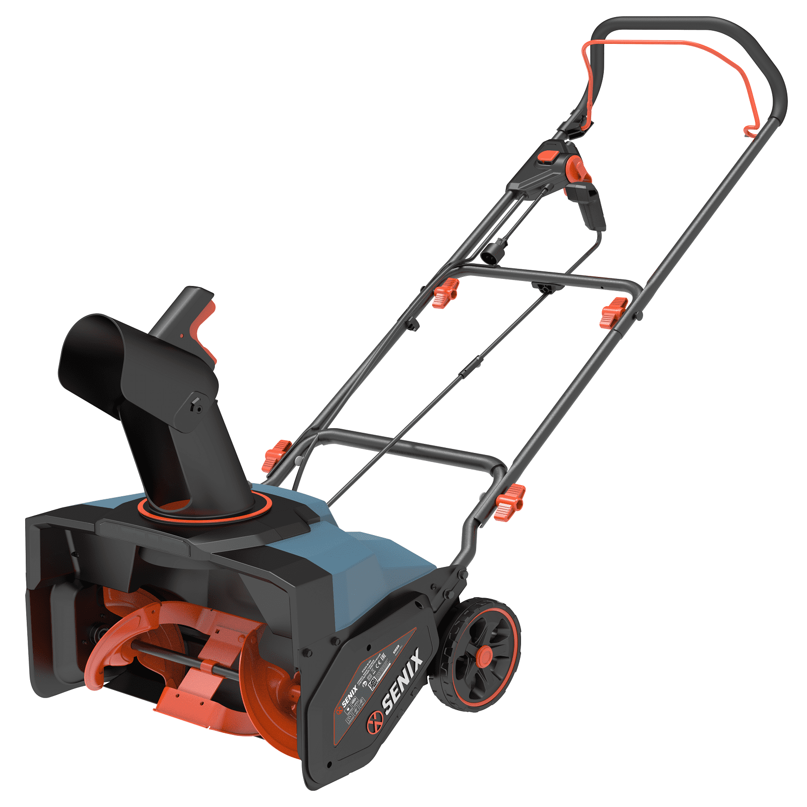 SENIX 15A 21-Inch Corded Electric Snow Blower, 12-Inch Clearing Depth, 33FT Throw Distance, LED Lights, Foldable Handle, STE15-M