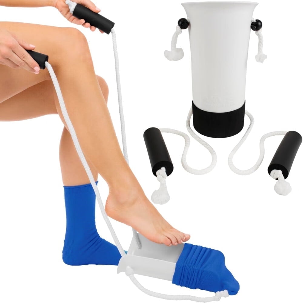 Sock Aid - Easy On and Off Stocking Slider - Donner Pulling Assist Device - Sock Helper Aide Tool - Puller for Elderly,Senior,Pregnant,Diabetics - Pull Up Assistance Help