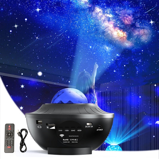 Star Projector, Galaxy Projector for Bedroom 21 Lighting Effects Rotating Projection Night Light Aurora Projector with Bluetooth Speaker Timer and Remote Room Decor Gifts for Kids Adults Party