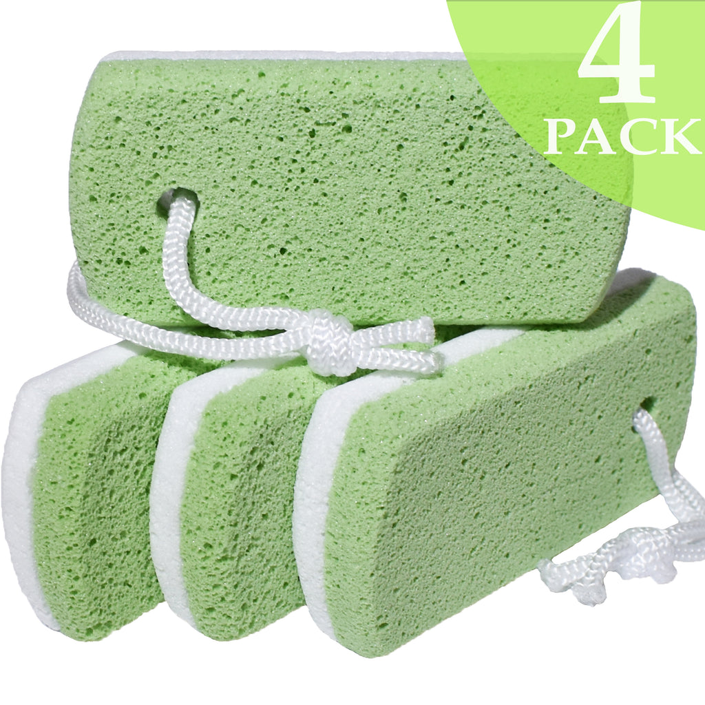 TIFOR Pumice Stone for Feet 4 Pack: Callus Remover, Dead Skin Scraper, Exfoliator for Shower Scrubber Use, Pedicure Tools, Cracked Heels Foot Care TIFOR