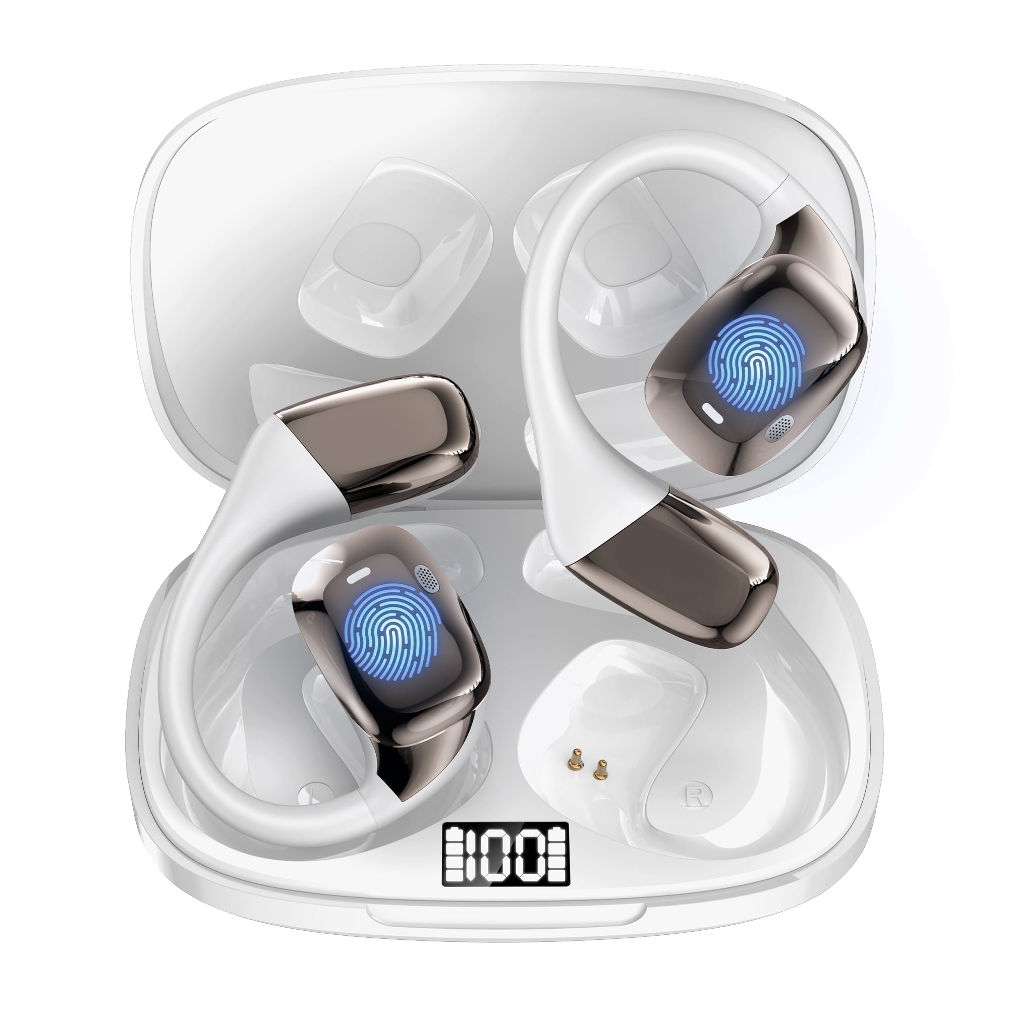 AI Translation Earbuds Real-Time, Translator Earbuds for 144 Languages, Bluetooth Wireless Headphones, Two-Way translation device , iOS and Android for Travel, Learning, gift for husband