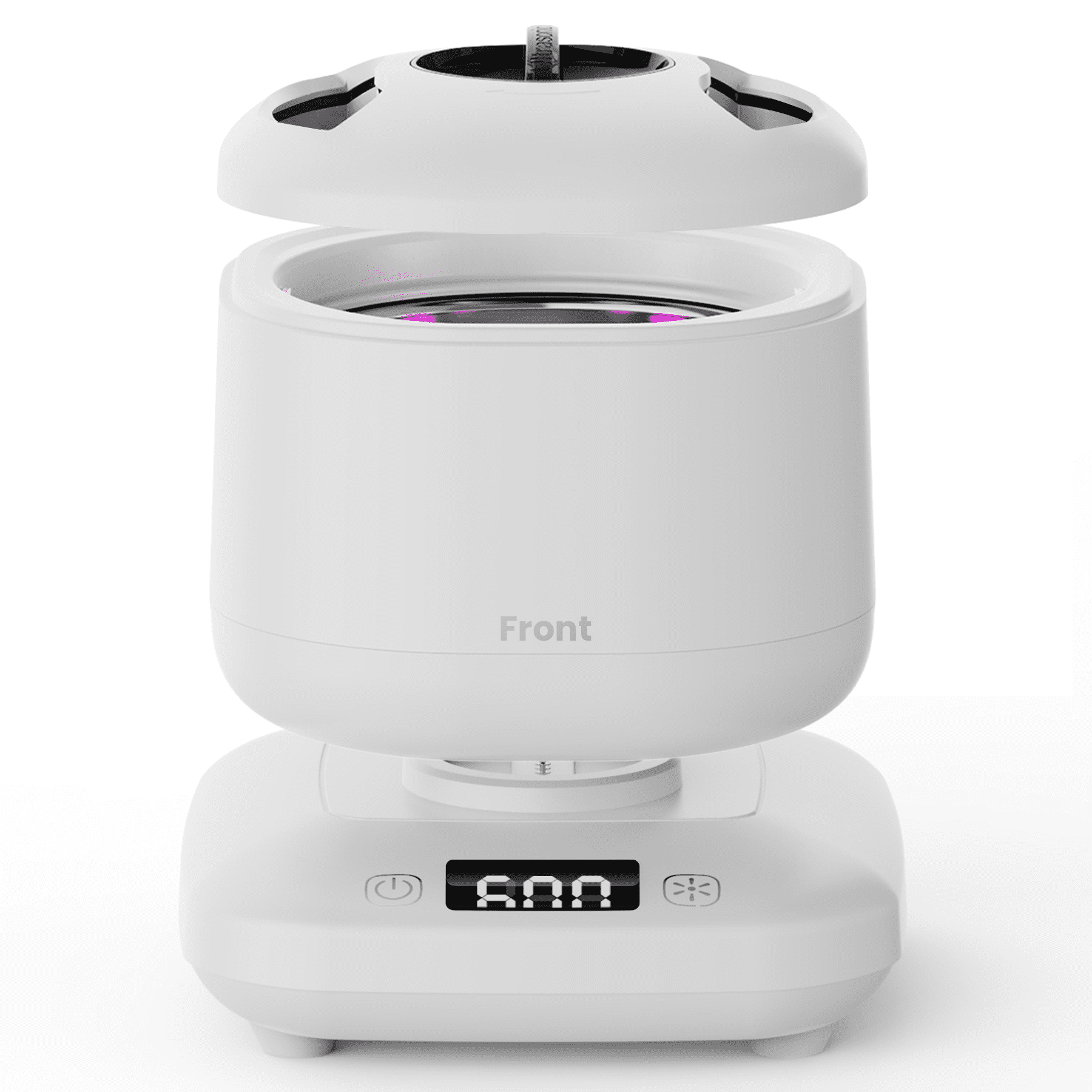 Ultrasonic Cleaner ¨C 45kHz Ultrasonic Jewelry Cleaner for Dentures, Toothbrush Cleaner, Ring Cleaner, 4 Cleaning Modes, Low Noise, White