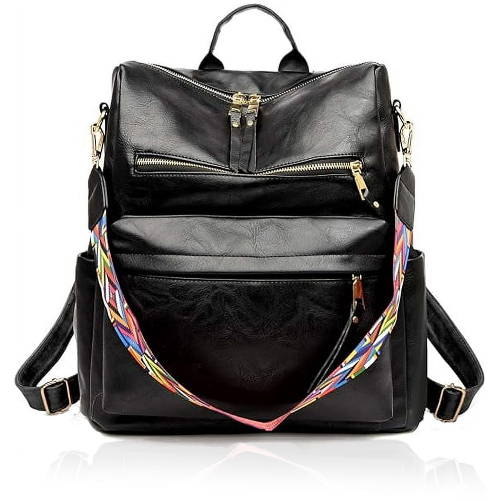 Women PU Leather Backpack Purse Convertible Ladies Fashion Casual Travel Large School Shoulder Bags