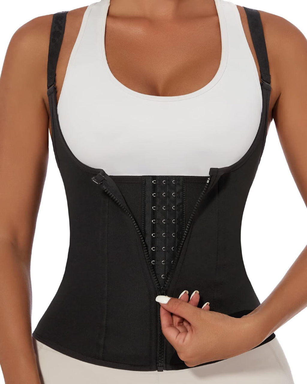Women's Waist Training Vest,Waist Cinch Corset,Fajas Clip On Zipper Tummy Control Shapewear