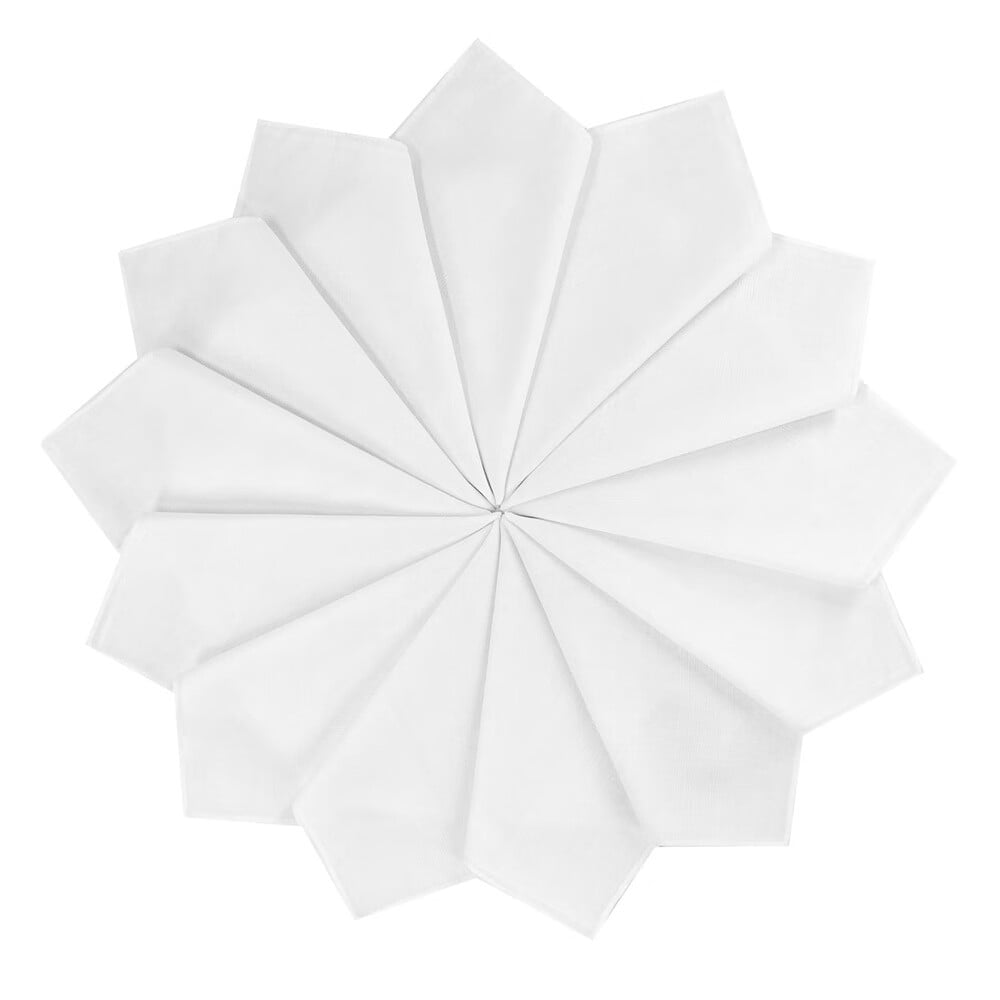 ZOUYUE 13PCS Men's Handkerchiefs 100% Soft Cotton White Hankie Hankerchieves