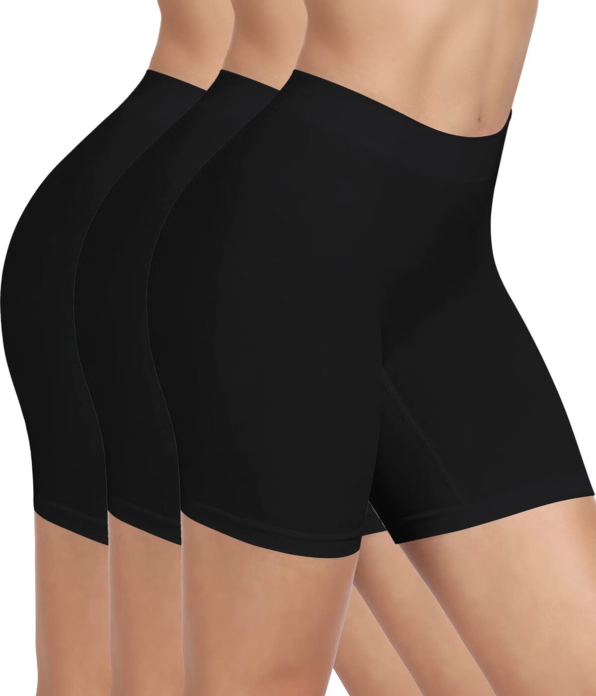3 Pack Slip Shorts Womens Comfortable Seamless Smooth Shapewear Slip Shorts for Under Dresses