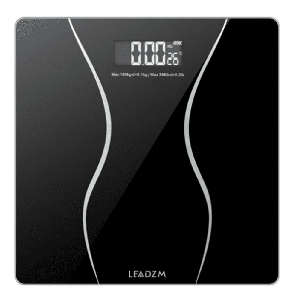 ZOUYUE Bathroom Scale, Highly Accurate Digital Bathroom Body Scale, Measures Weight up to 396lb/180kg. Includes Batteries