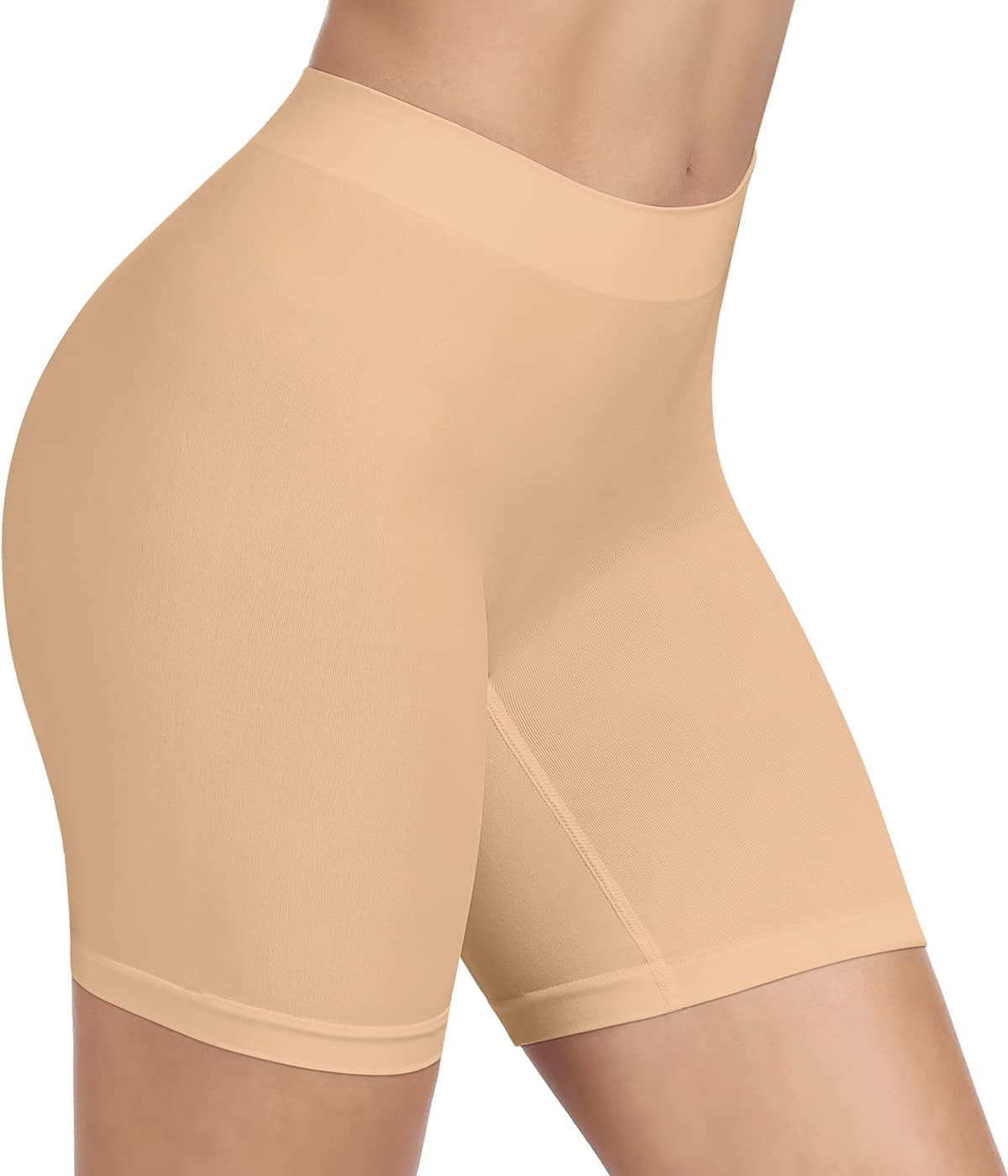 Slip Shorts Womens Comfortable Seamless Smooth Shapewear Slip Shorts for Under Dresses-Nude