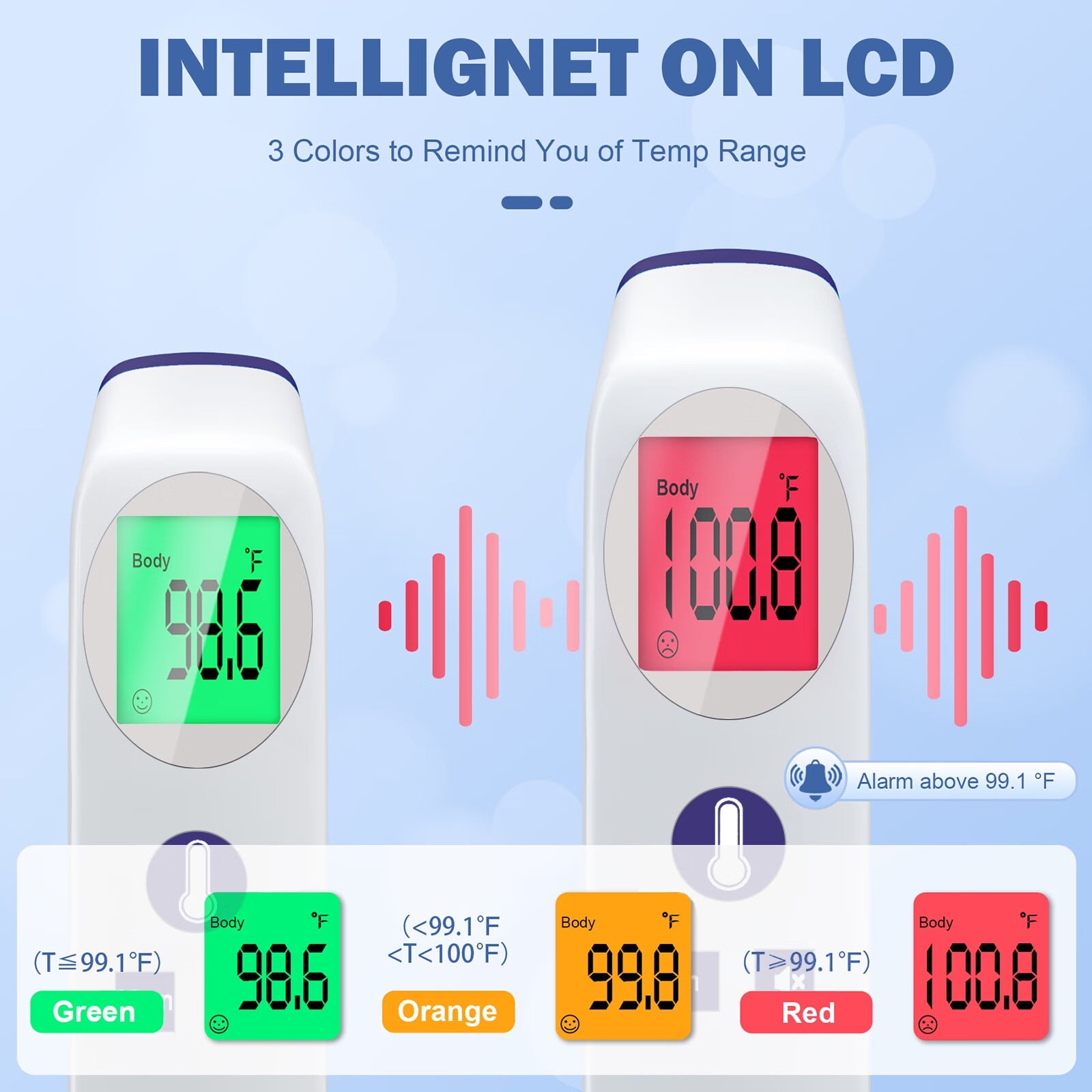DISEN No-Touch Forehead Thermometer for Adults and Kids, Digital Infrared Thermometer, Touchless Baby Thermometer, Accurate Reading and Memory Function, Body & Objects Mode, Non Contact, Black