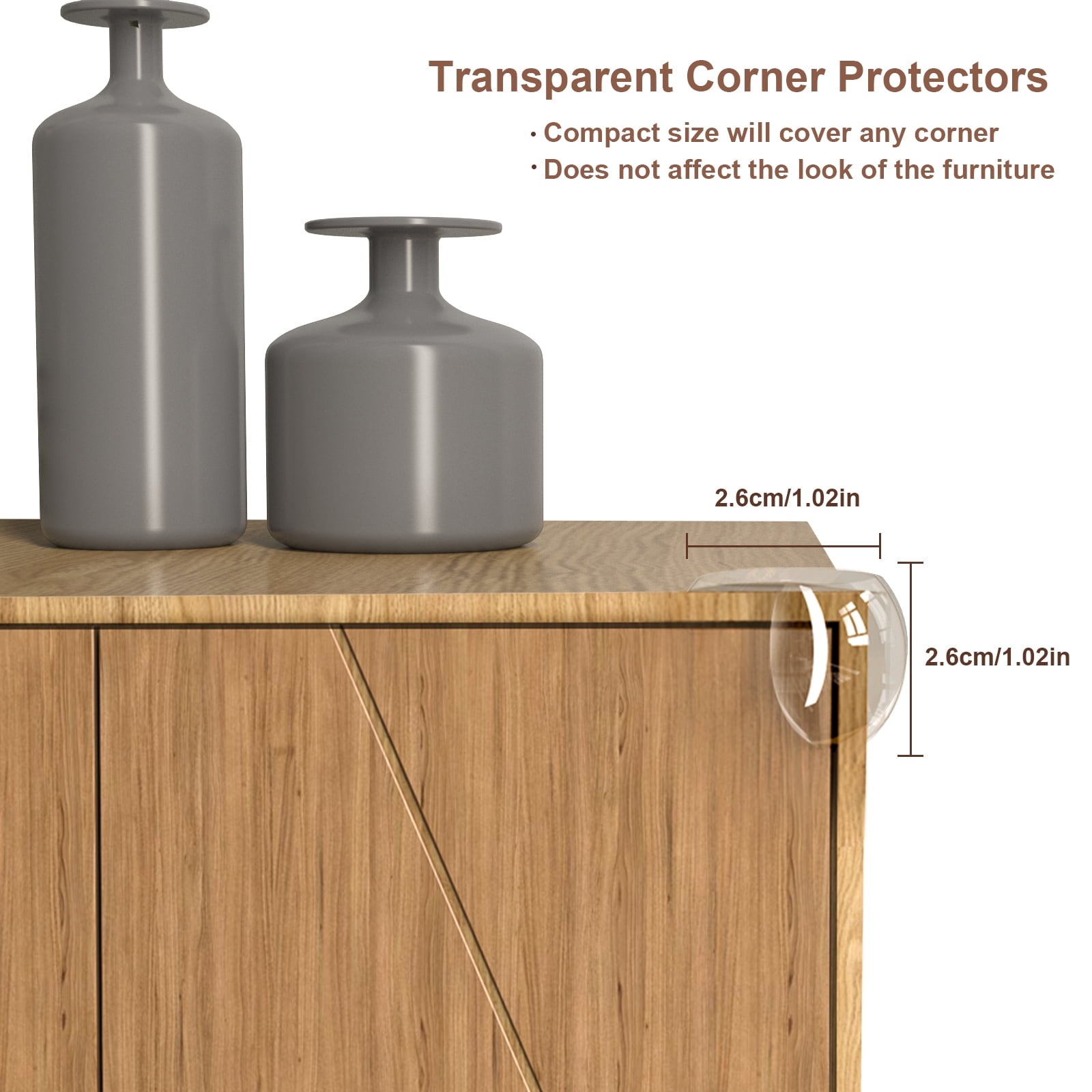 GYDEK Table Corner Protectors for Furniture Baby Safety Proofing Corner Guards 24 Pack Round