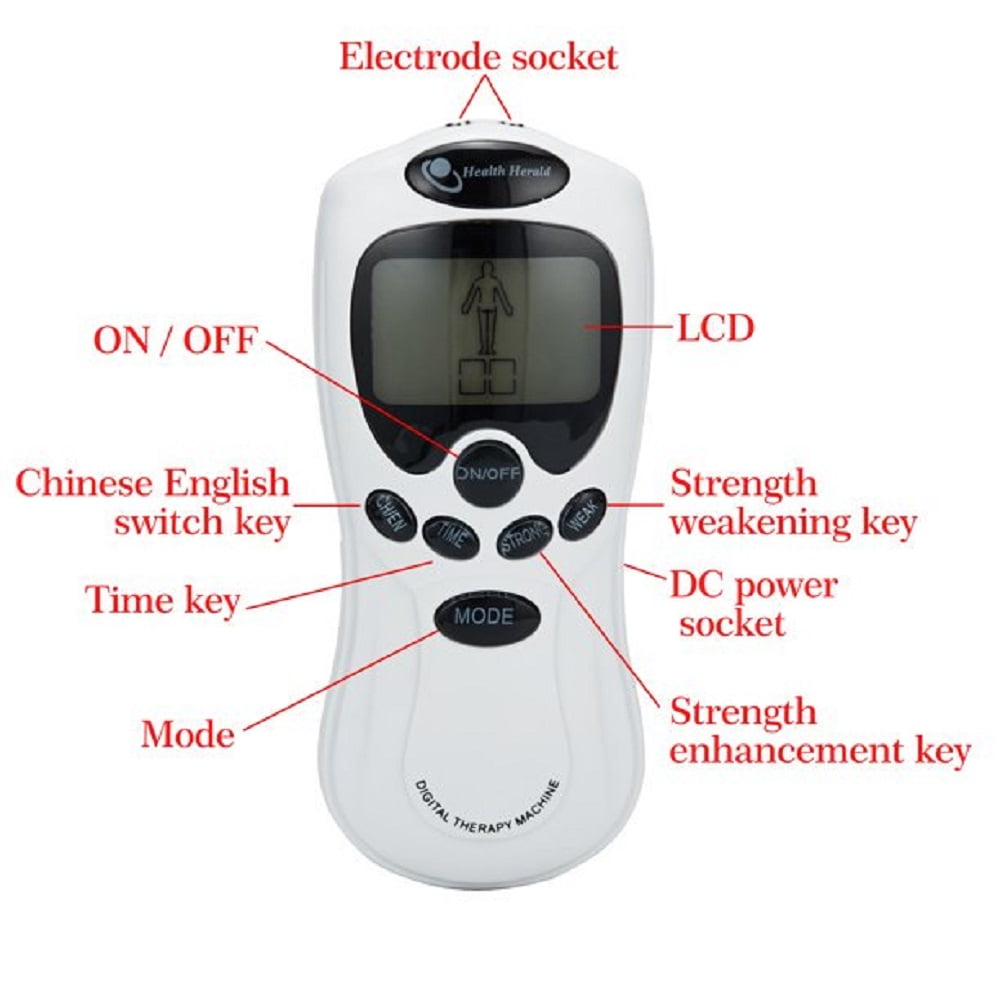 DISEN 8 Modes Electric Pulse Massager Electronic Portable Handheld Pulse Massager Muscle Stimulator Rechargeable Meridian Pain Relief Electro Therapy Machine for Home