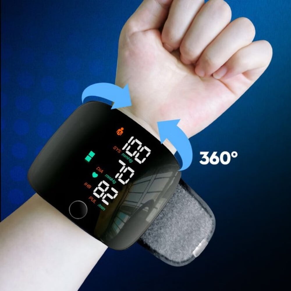 Blood Pressure Monitor,Automatic Large LCD Display Adjustable Wrist Cuff,Wrist BP Cuff for Adults