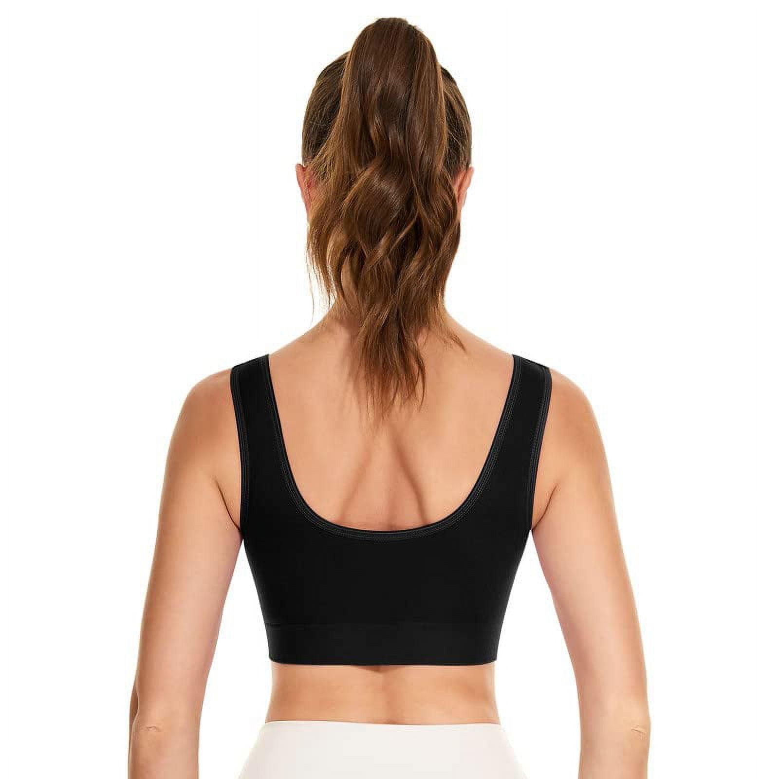 6 Pack Womens Sports Bras,Yoga Comfort Seamless Stretchy Sports Bra for Women with Removable Pads