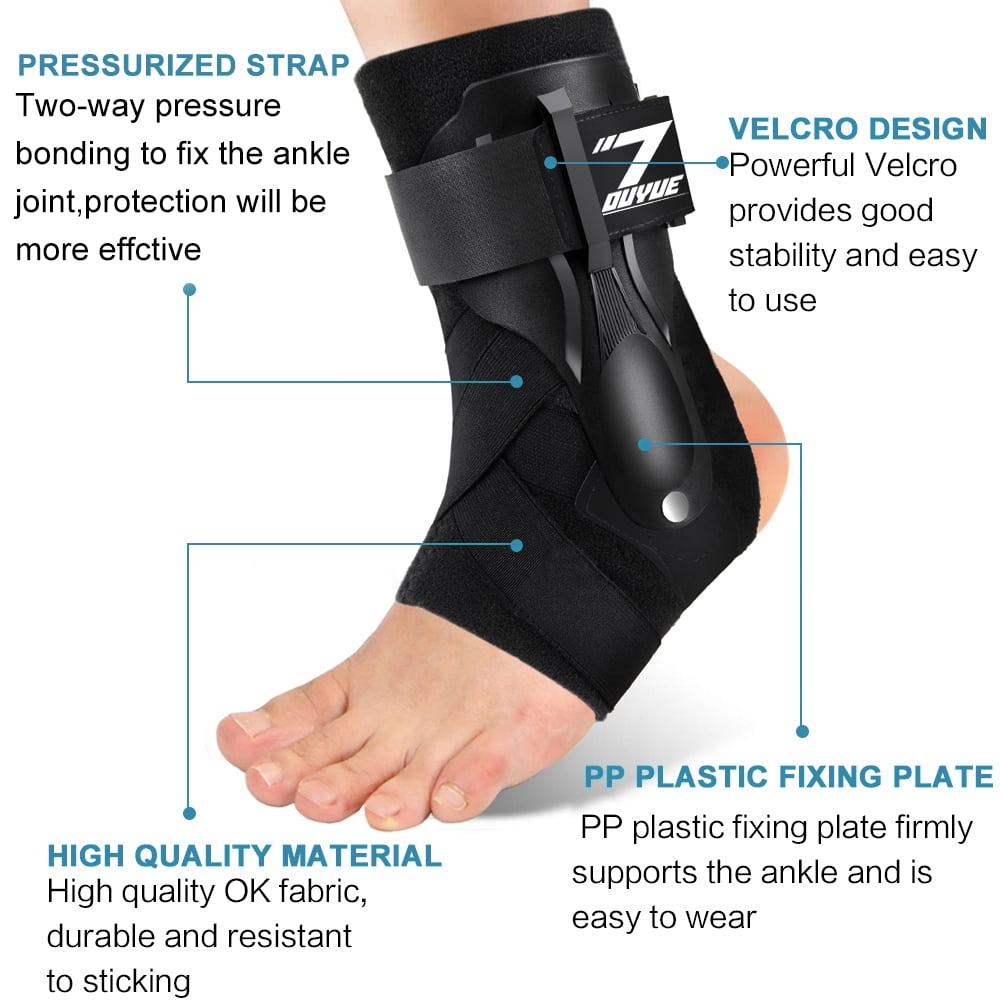 TIFOR Ankle Brace and Support Stabilizer with Stabilizing Stirrup Splint,Black,S (Please Order A Size Up)