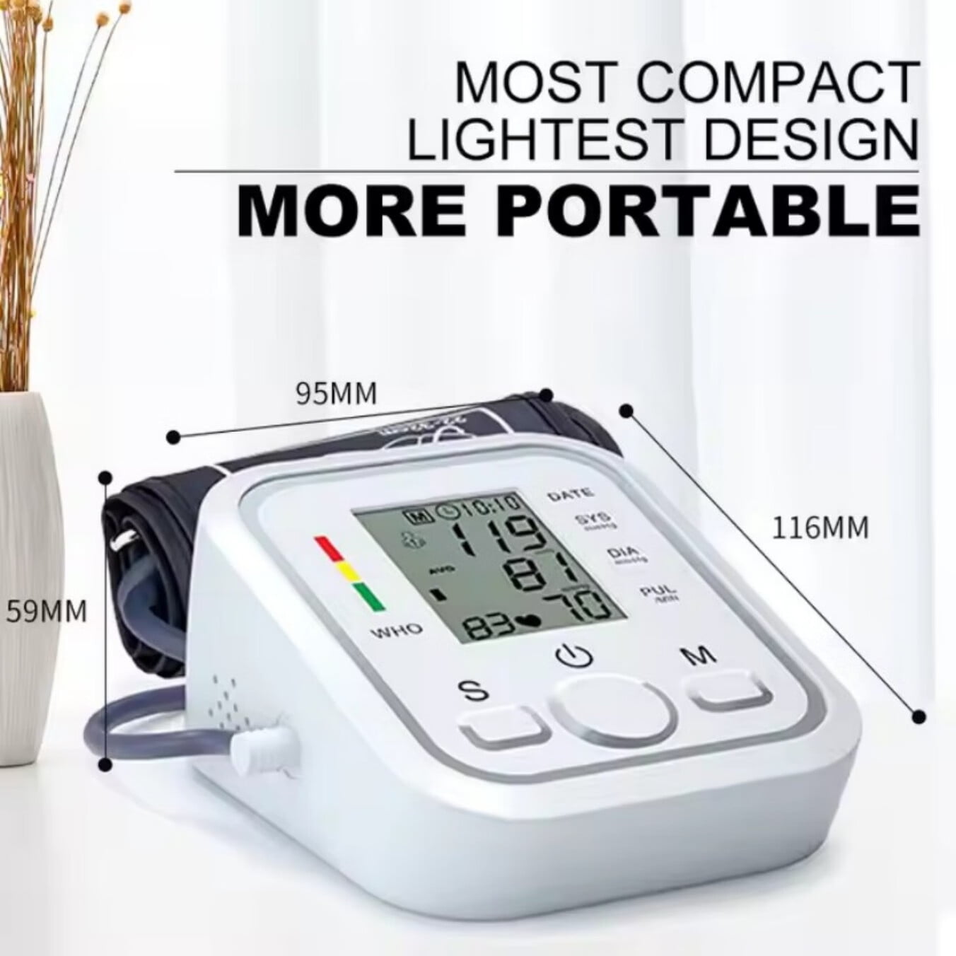 Blood Pressure Monitor, Upper Arm Blood Pressure Monitor, Bp Machine Blood Pressure Machine Arm Large Cuff