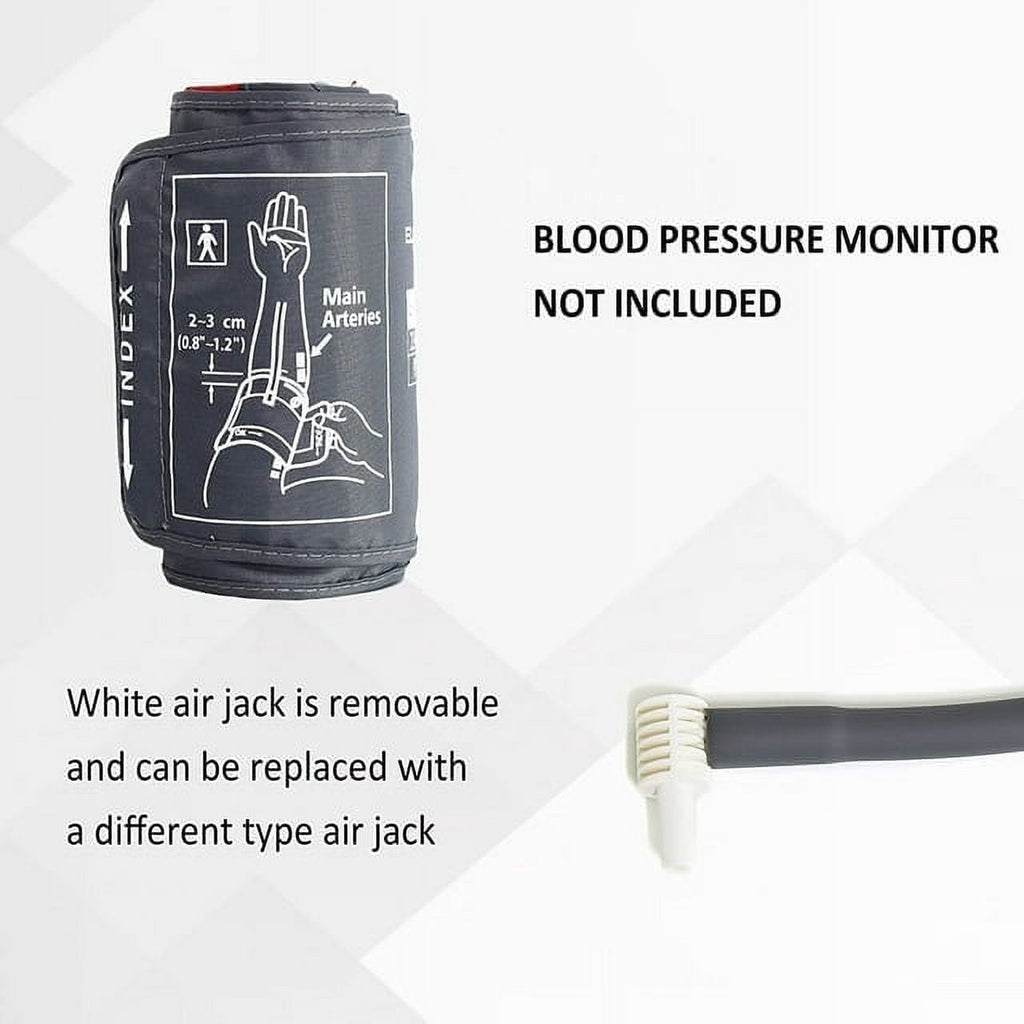 Extra Large Adult Blood Pressure Cuff,9-20.5 Inches (22-52CM)BP Cuff Compatible with Omron BP Monitor,BP Replacement Cuff for Big ARM,Grey