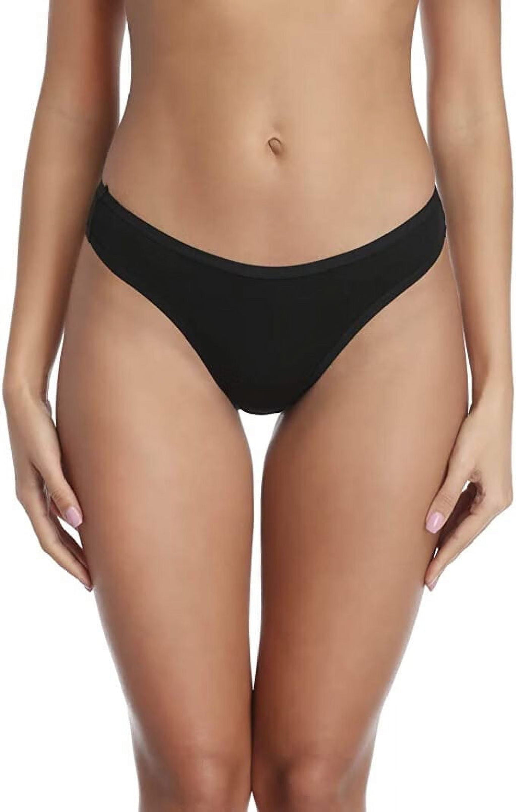 Smooth Low Rise Bikini Panties - Seamless Black Underwear for Women,Black Panties for Women (5/7/10 Pack)