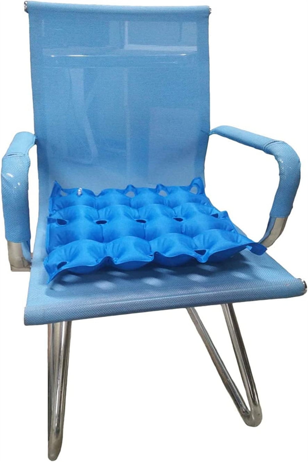1 Pc Air Inflatable Seat Cushion,Medical Seat Cushion Household Pressure Sore Prevention Anti-Bedsores Inflatable Cushion for Wheelchair Office Blue