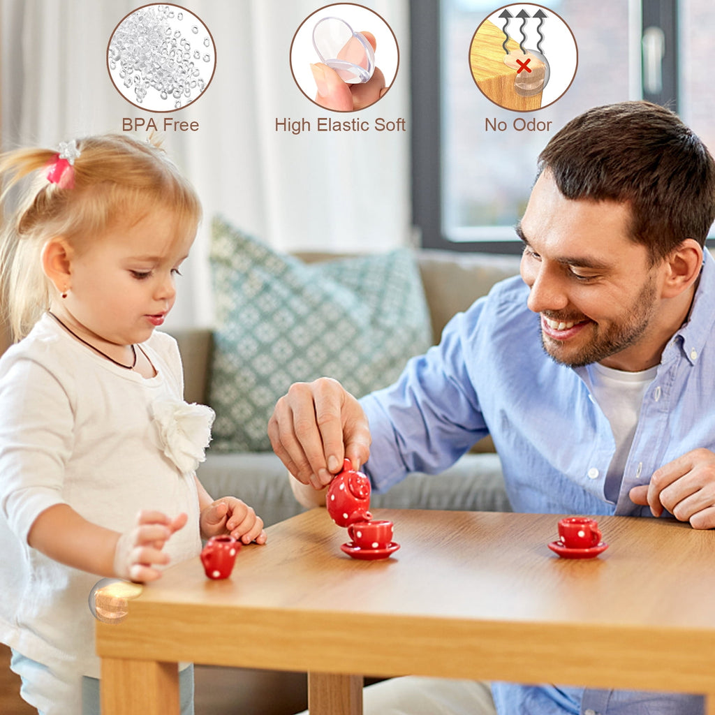 GYDEK Table Corner Protectors for Furniture Baby Safety Proofing Corner Guards 24 Pack Round