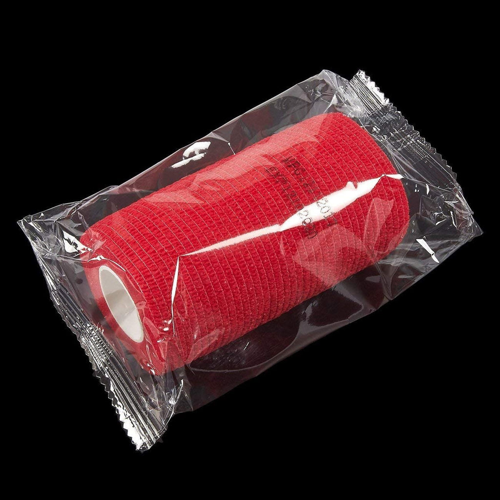 12 Pack Self Adhesive Bandage Wrap, 4 Inch x 5 Yards Elastic Cohesive Bandage, Flexible First Aid Medical Tape for Sports, Sprain Swelling and Soreness, Assorted Color