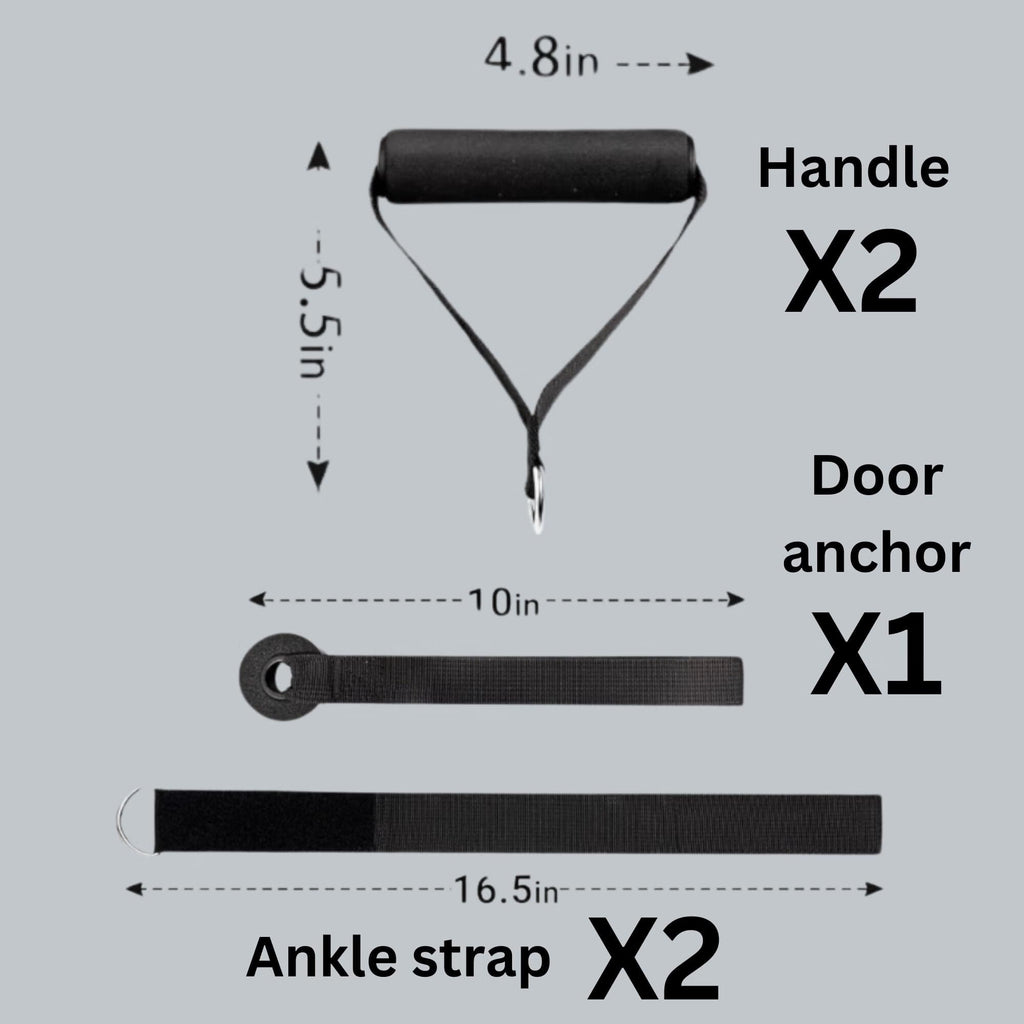 11-Piece Latex Resistance Bands Set - 150 lbs Exercise Bands for Men and Women - Premium Resistance Bands with Handles for Resistance Training, Physical Therapy, Home Workouts, and Fitness