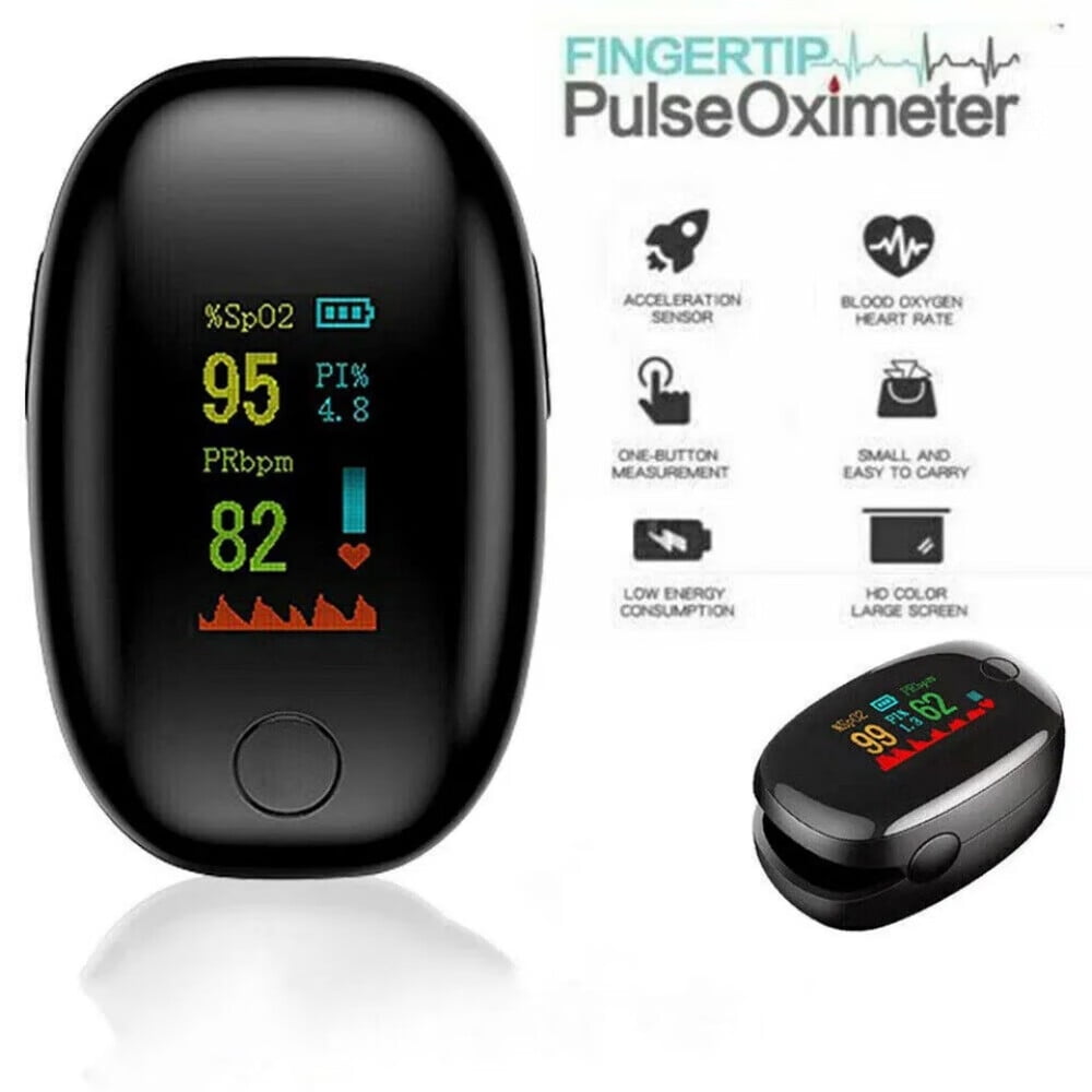 Pulse Oximeter Fingertip,Fast Spo2 Reading Blood Oxygen Saturation Monitor,Oximetry for Sports Aviation Use Only (Black)
