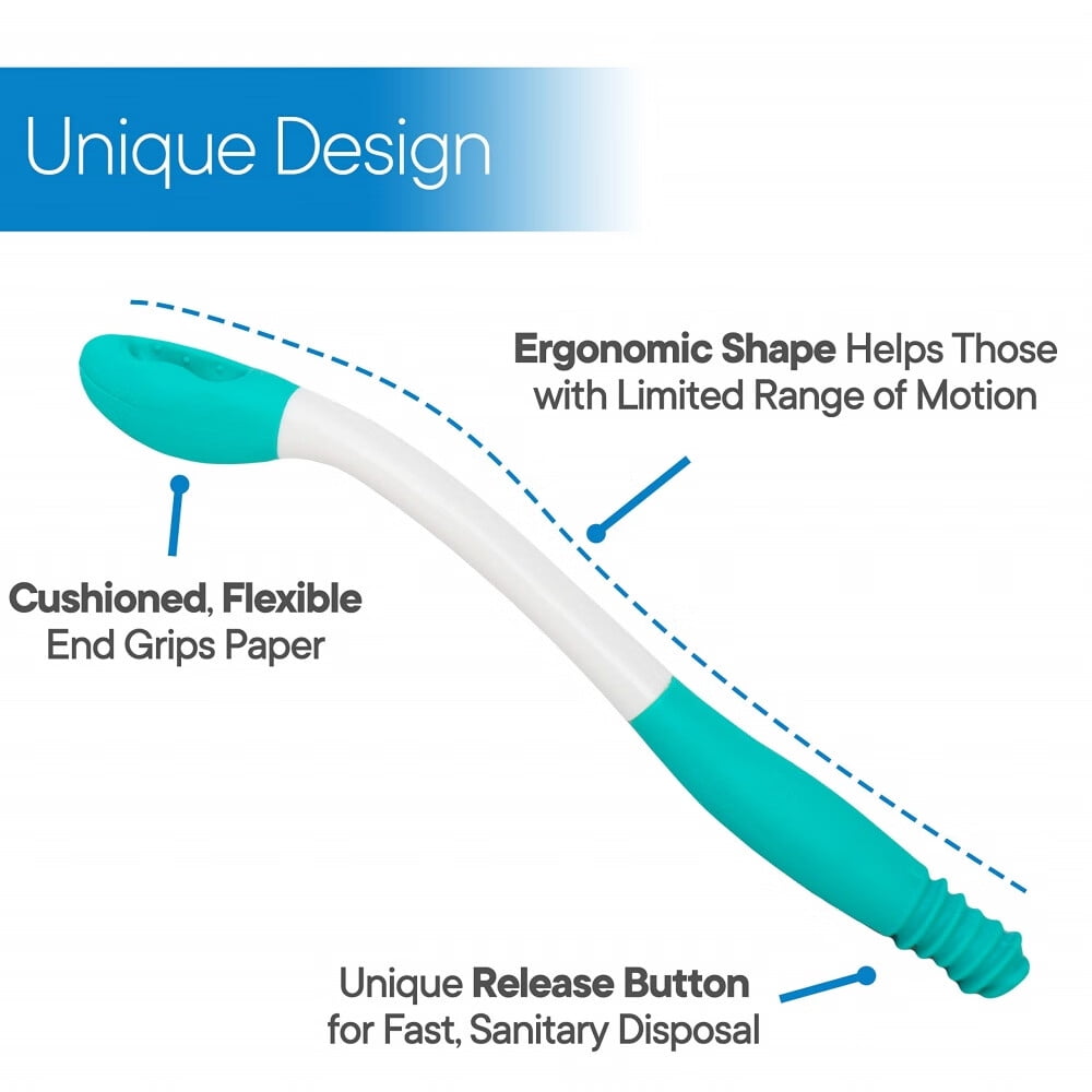 Long Reach Comfort Wipe - Self Assist Toilet Aid,Ideal Daily Living Bathroom Aid for Limited Mobility