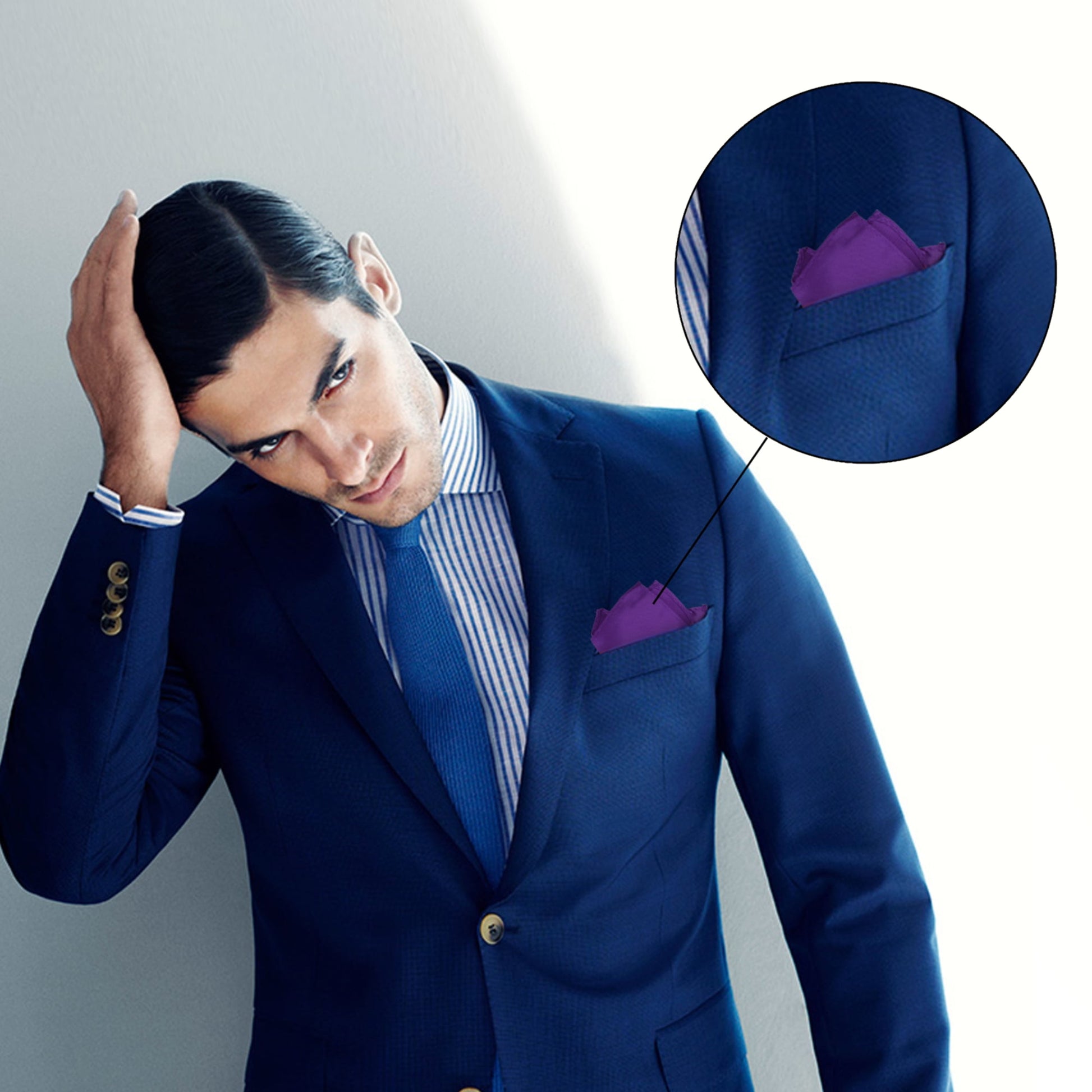 30pcs Men's Soft Polyester Handkerchiefs, DISEN Classic and Vintage Hankies, Assorted Colors Pocket Square, 8.7x8.7
