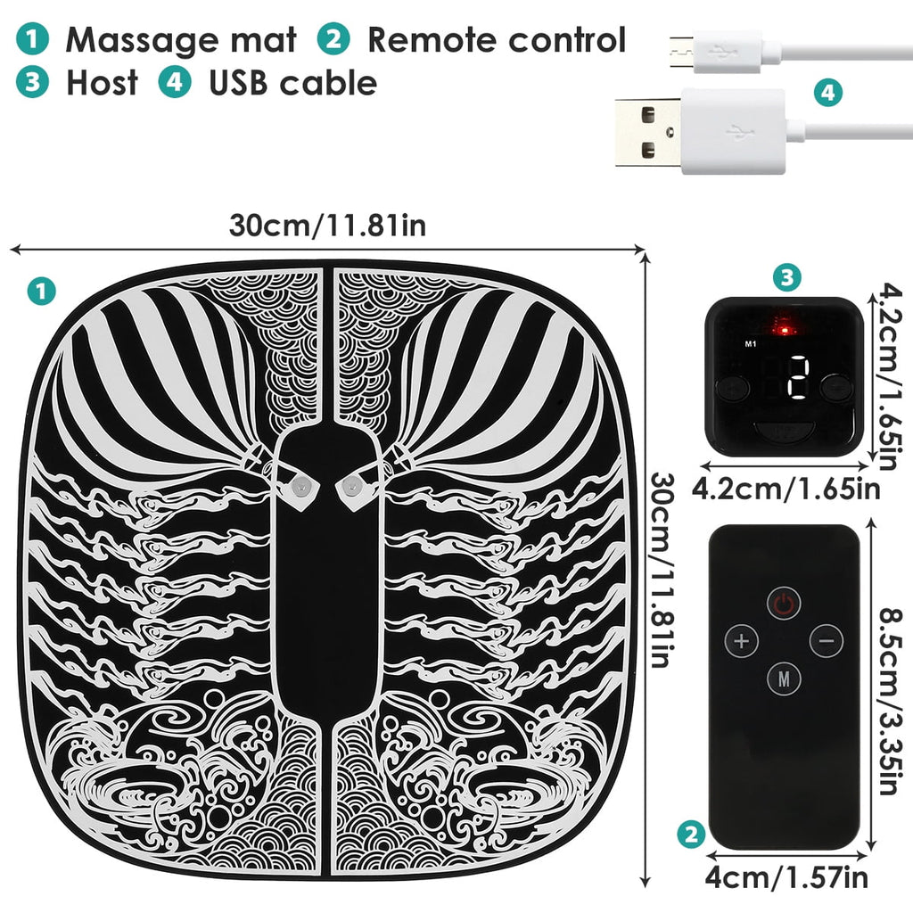 Foot Massager Mat Electric Foot Massager Pad EMS Feet Massager with 6 Massage Modes 19 Intensity Levels