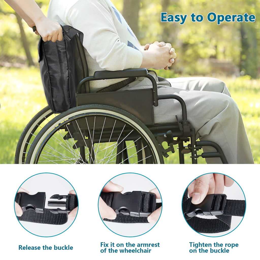 Wheelchair Backpack Bag,Wheelchair Bag for Back of Chair,Large Capacity Oxford Cloth for Wheelchair Walker Rollator Mobility Scooter