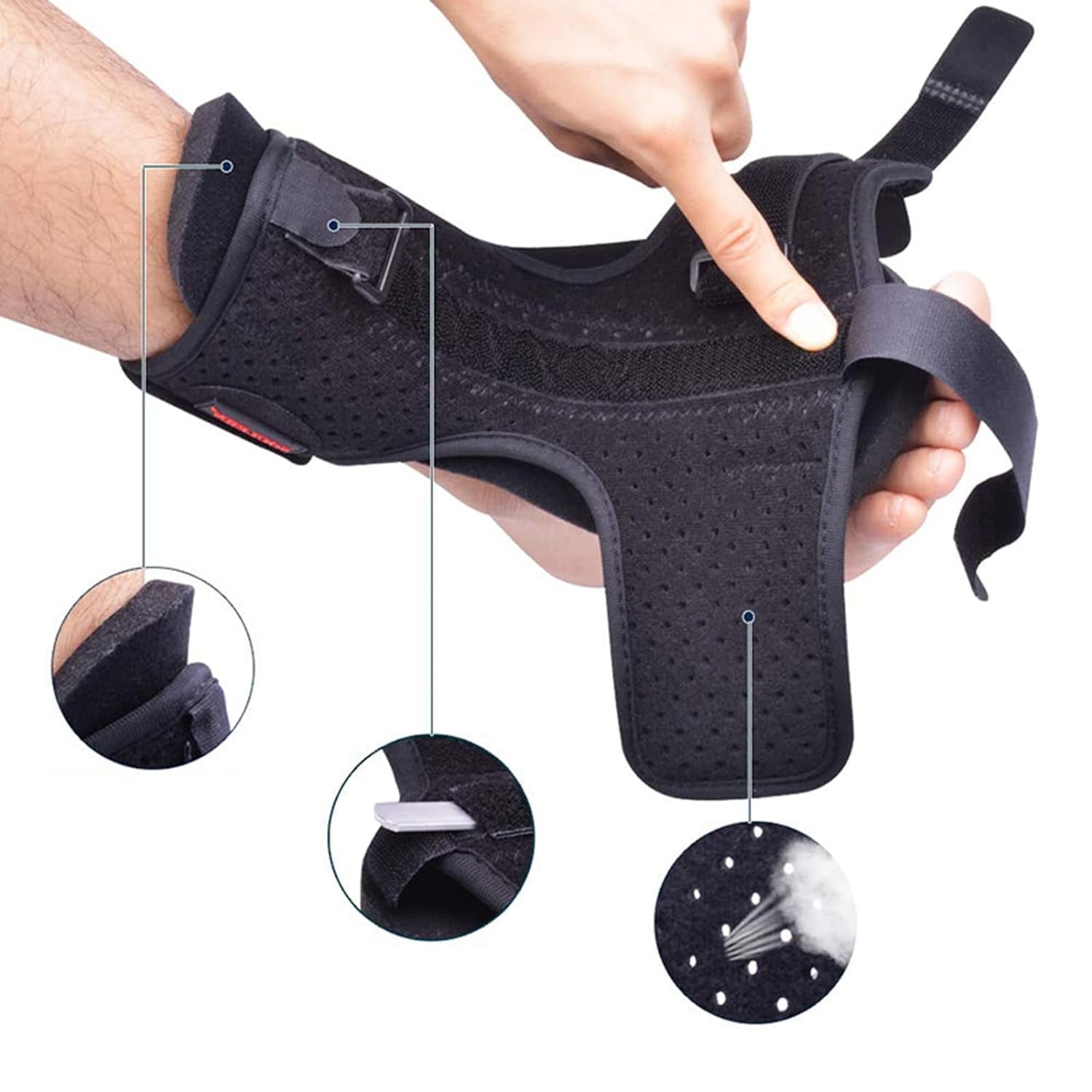 TIFOR Plantar Fasciitis Night Splint with Steel Sheet, Adjustable Breathable Brace for Plantar Fasciitis Relief Achilles Tendonitis