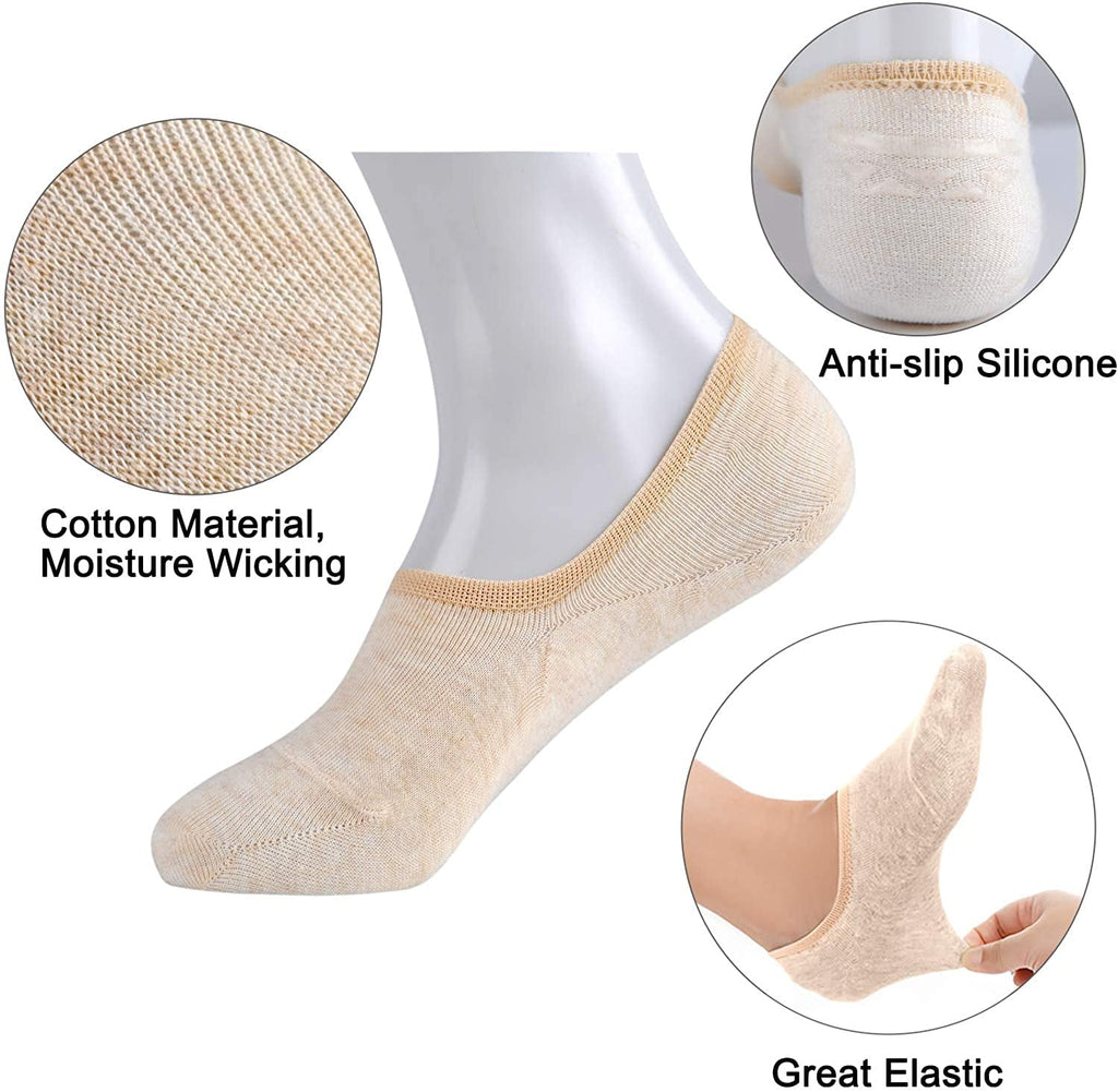 18 Pairs No Show Socks Womens Short Non Slip Thin Ladies Liner Socks for Flats,Socks for Women Size 5-8