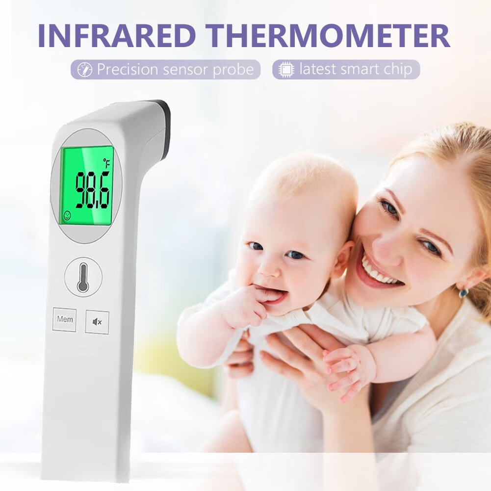 Forehead Digital Thermometer, Temperature Memory, Fast and Accurate Reading with Backlight LED Screen, The Non-Contact Infrared Thermometer for Adults and Kids,Baby Thermometer for Fever