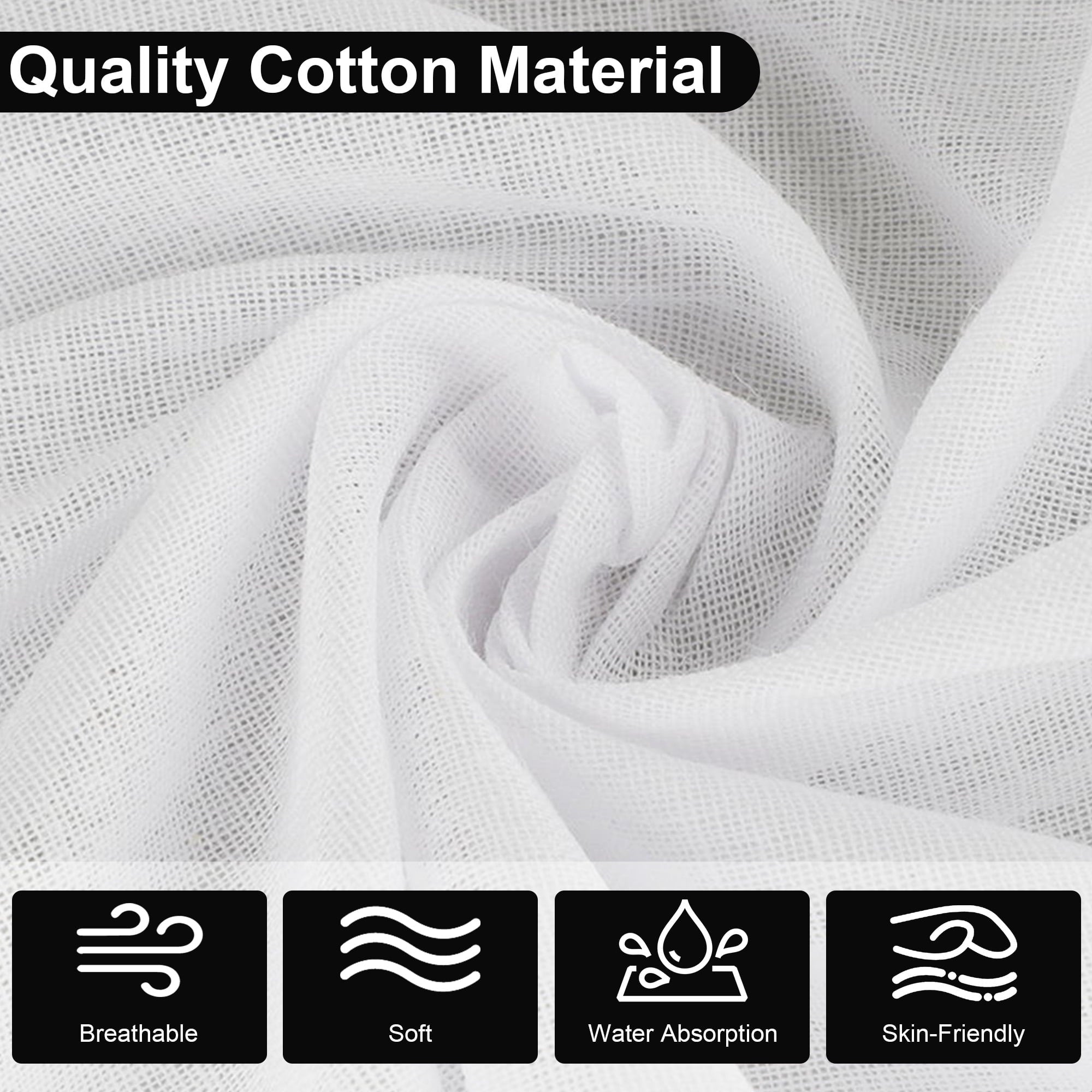 DISEN 13pcs Handkerchiefs for Men, Soft Cotton Hankies, 15''x15'' Classic White Pocket Square