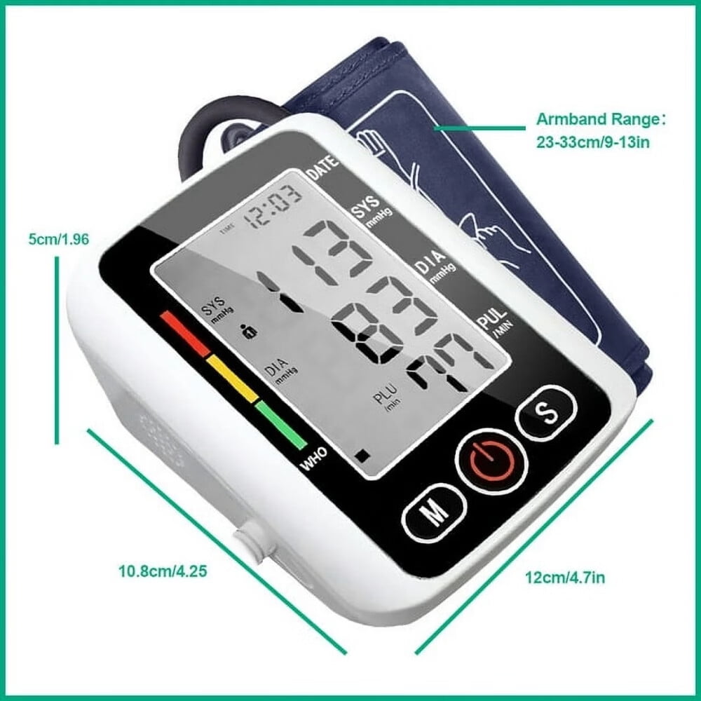 Blood Pressure Monitor, Upper Arm Blood Pressure Monitor, Bp Machine Blood Pressure Machine Arm Large Cuff