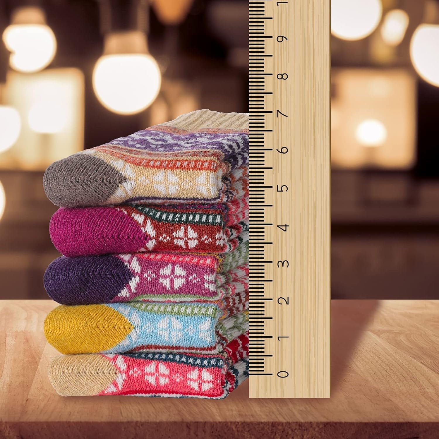 TIFOR Wool Socks - Vintage Winter Warm Wool Socks for Women, Soft Cozy Socks, Thick Knit Boots Socks for Women