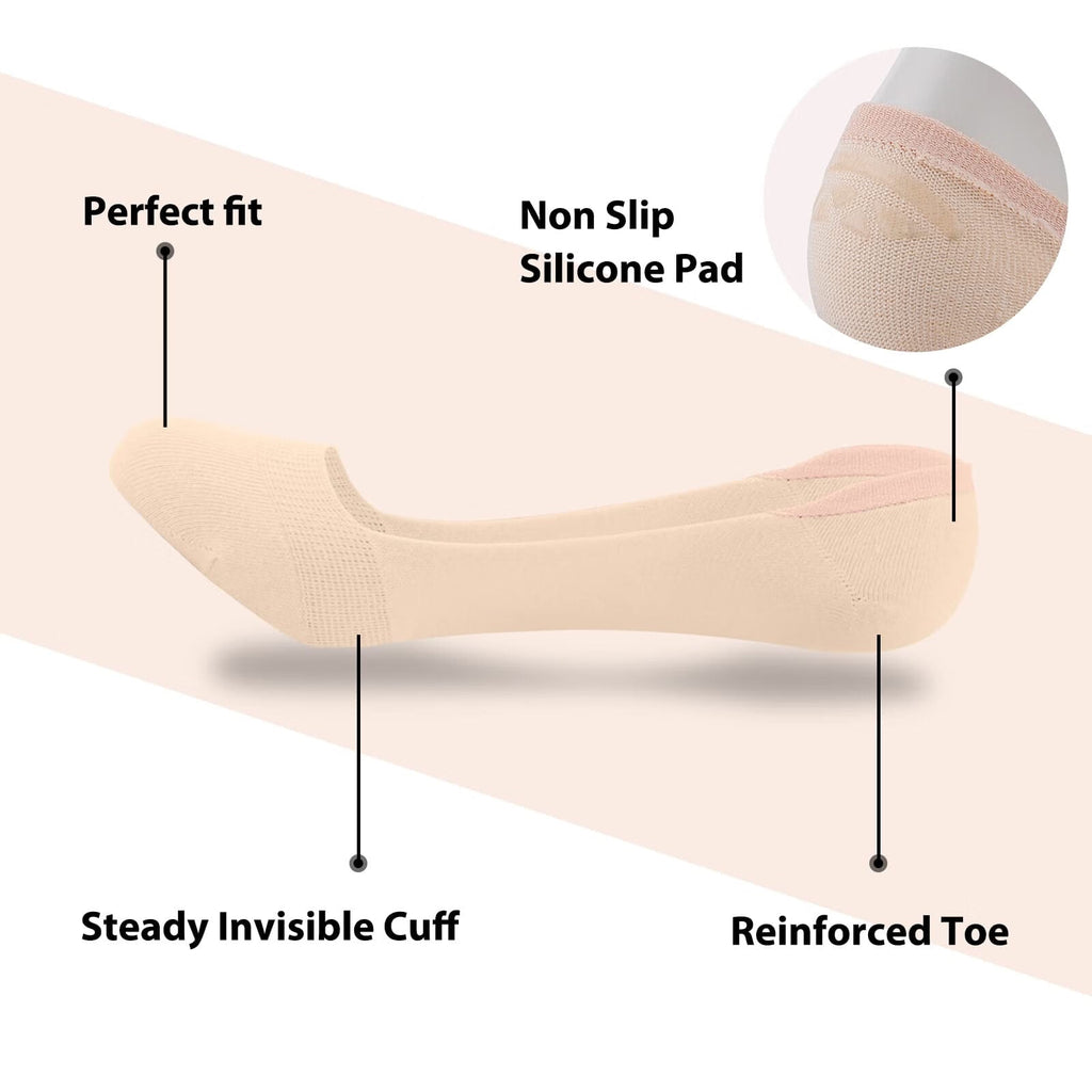 No Show Socks Women for Flats 6 to 18 Pairs Non Slip Invisible Ultra Low Cut Socks Shoe Size 5-8