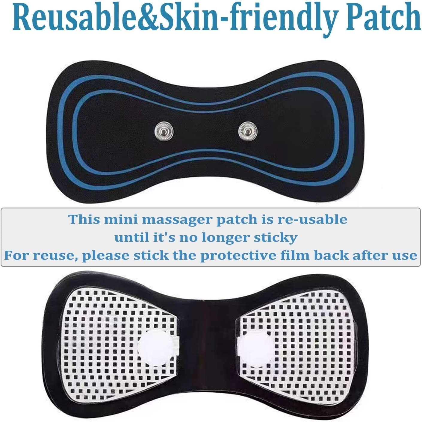 10Pcs Portable Cervical Massage Pad,Whole Body Massager Pad,Neck Massager Pad,Back Massager Pad
