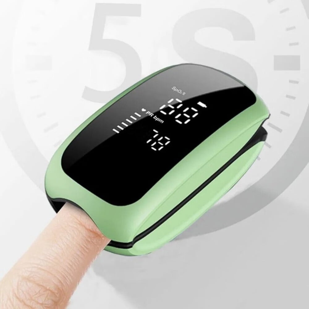 Pulse Oximeter Fingertip with Rechargeable, Finger Pulse Oximeter, Blood Oxygen Meter Finger, Accurate Spo2 Reading for Home, Outdoor Sports