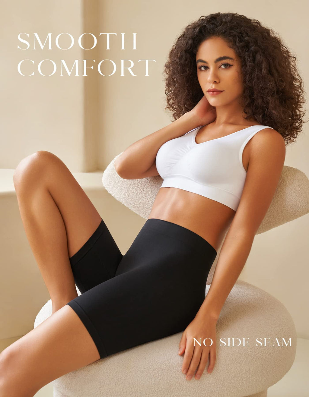 Slip Shorts for Women,3 Pack Comfortable Seamless Smooth Slip Shorts for Under Dresses,Underwear Boyshorts Buttlift Panty,Anti Chafe Bike shorts