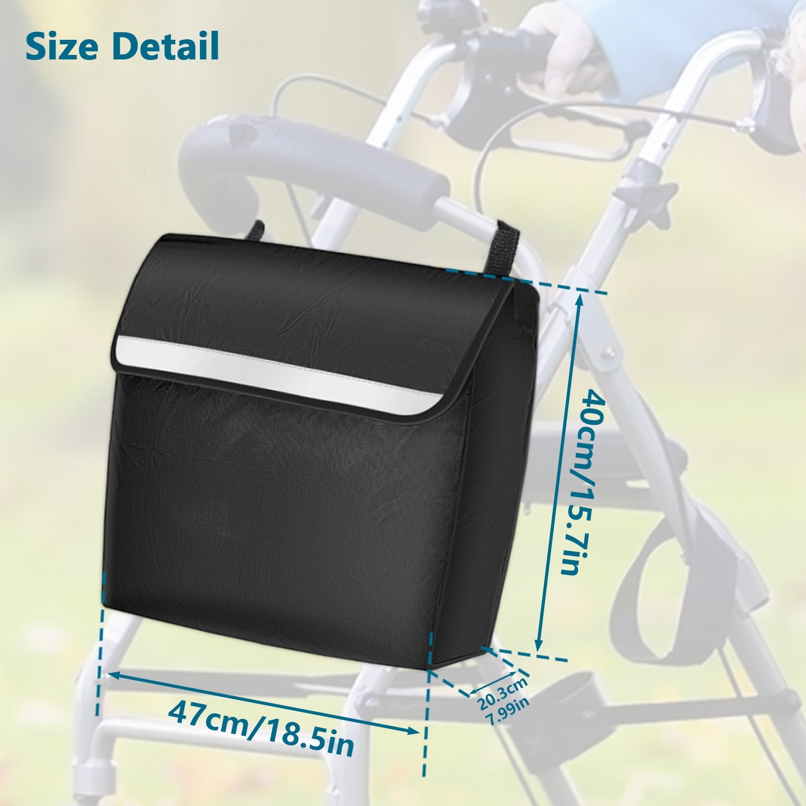 Wheelchair Backpack Bag,Wheelchair Bag for Back of Chair,Large Capacity Oxford Cloth for Wheelchair Walker Rollator Mobility Scooter