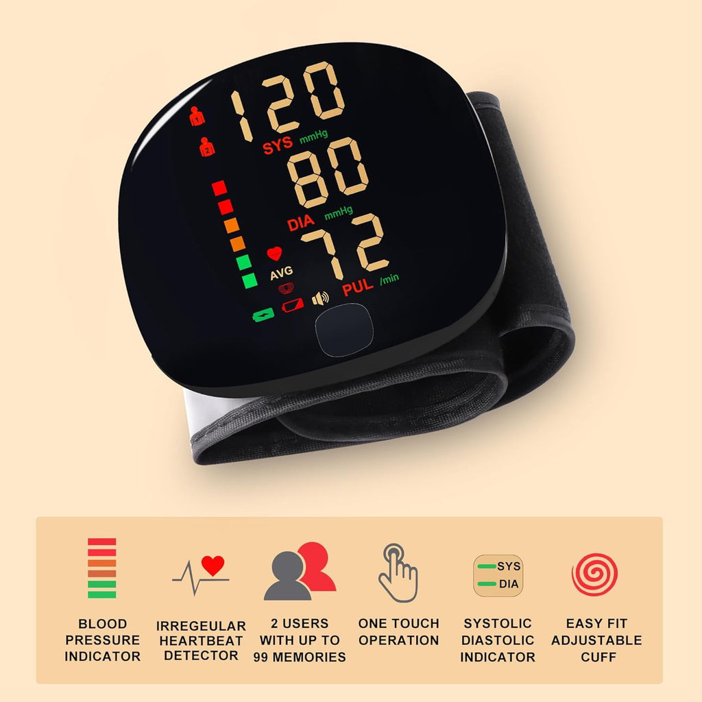 Wrist Cuff Blood Pressure Monitor,Blood Pressure Monitors for Home Use, Blood Pressure Machine