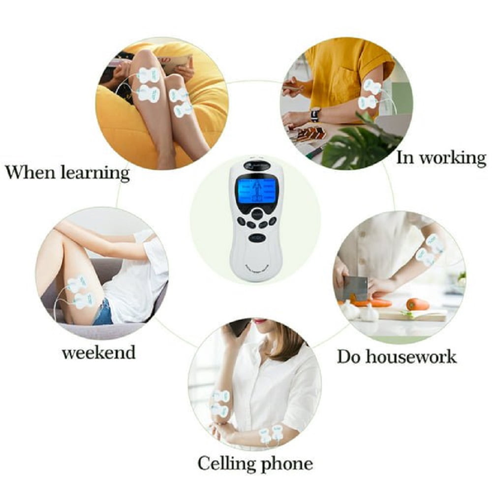 DISEN 8 Modes Electric Pulse Massager Electronic Portable Handheld Pulse Massager Muscle Stimulator Rechargeable Meridian Pain Relief Electro Therapy Machine for Home