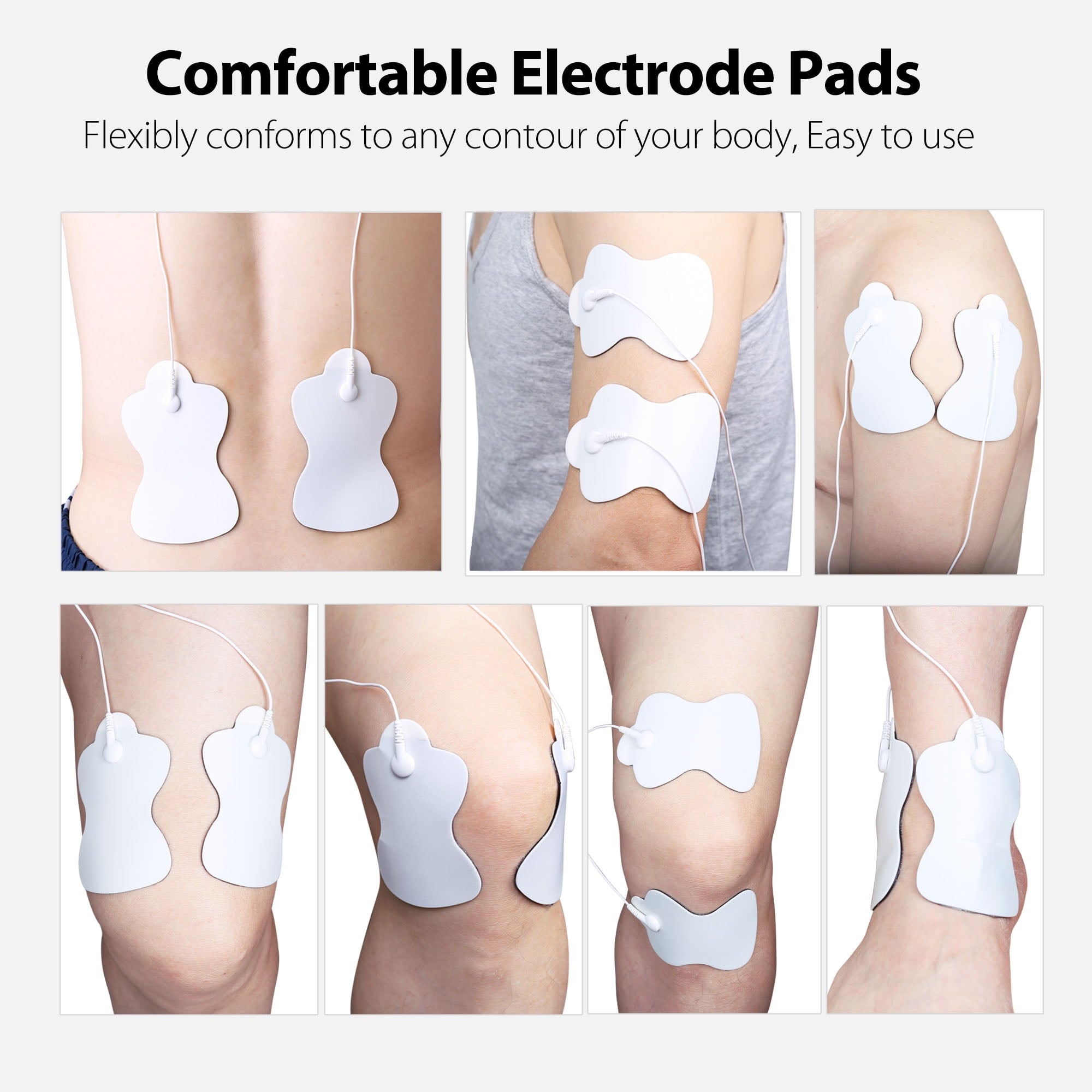 10 Pcs TENS Unit Replacement Pads for Omron Large Long Life Pads,Snap Electrode Pads