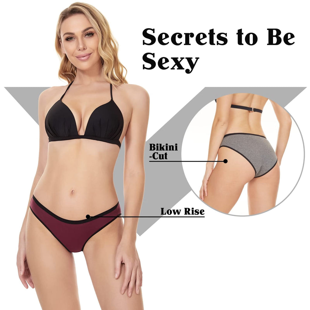 5 Pack No Show Seamless Underwear,Low-Rise panties for women,Amazing Stretch & Tagless free