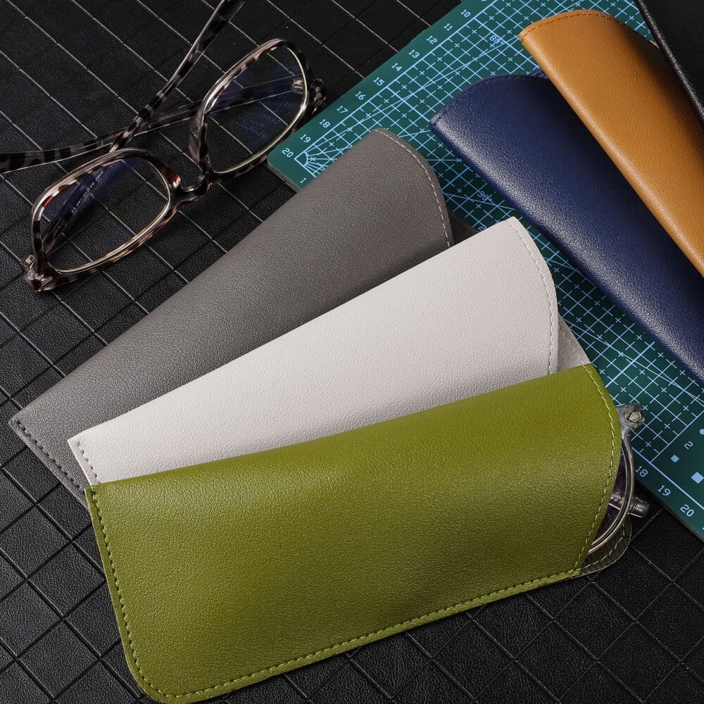 6 Pack Soft Glasses Cases, Leather Eyeglass Cases Glasses Pouch Travel Glasses Case for Women Men Kids