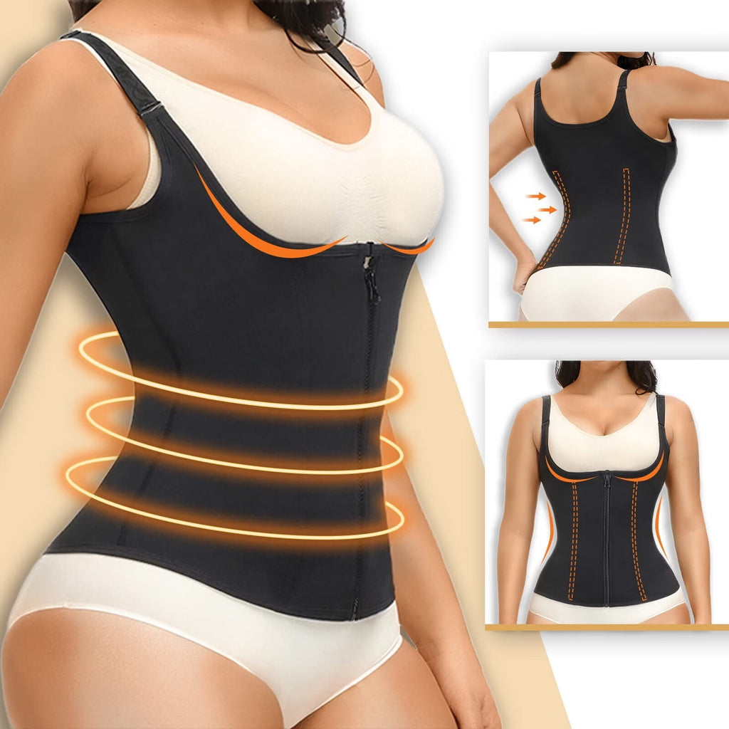 Women's Waist Training Vest,Waist Cinch Corset,Fajas Clip On Zipper Tummy Control Shapewear